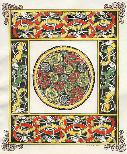 Facsimile of folio 192v of Book of Durrow